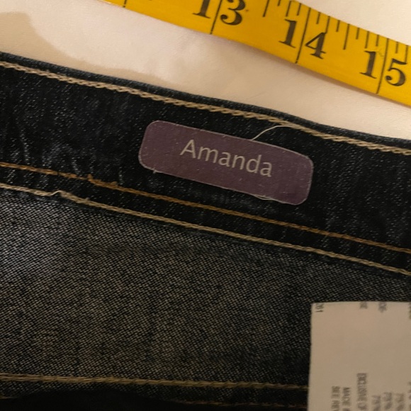 Gloria Vanderbilt Dark Blue Straight Leg Jeans Size 16 - Picture 9 of 12